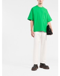 T-shirt à col rond vert Bottega Veneta