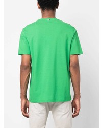 T-shirt à col rond vert Herno