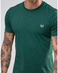 T-shirt à col rond vert Fred Perry