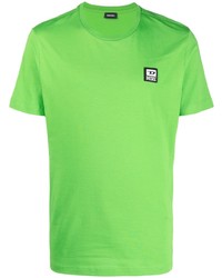 T-shirt à col rond vert Diesel
