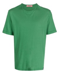 T-shirt à col rond vert Drumohr