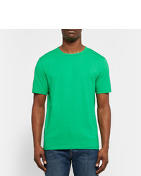 T-shirt à col rond vert Acne Studios