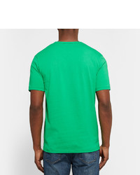 T-shirt à col rond vert Acne Studios