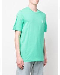 T-shirt à col rond vert adidas