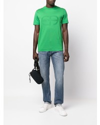 T-shirt à col rond vert Emporio Armani