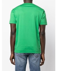 T-shirt à col rond vert Emporio Armani