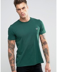 T-shirt à col rond vert Fred Perry