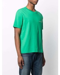 T-shirt à col rond vert Maison Labiche