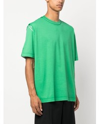 T-shirt à col rond vert Lanvin