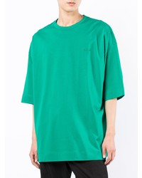 T-shirt à col rond vert Juun.J