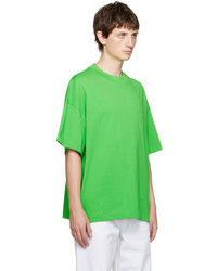 T-shirt à col rond vert AMI Alexandre Mattiussi