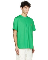 T-shirt à col rond vert Wooyoungmi