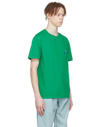 T-shirt à col rond vert Noah