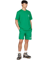 T-shirt à col rond vert Helmut Lang