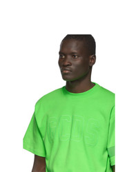 T-shirt à col rond vert Gcds