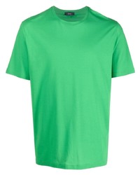 T-shirt à col rond vert Herno