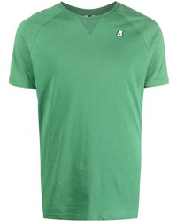 T-shirt à col rond vert K-Way