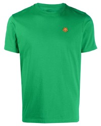 T-shirt à col rond vert Kenzo