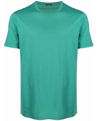 T-shirt à col rond vert Kiton