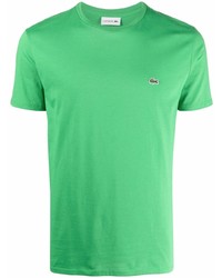 T-shirt à col rond vert Lacoste
