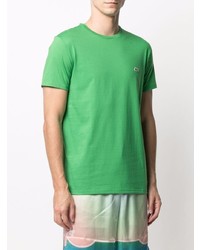 T-shirt à col rond vert Lacoste