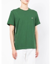 T-shirt à col rond vert Lacoste