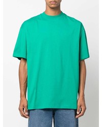 T-shirt à col rond vert MSGM