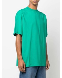 T-shirt à col rond vert MSGM