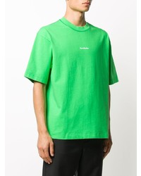 T-shirt à col rond vert Acne Studios