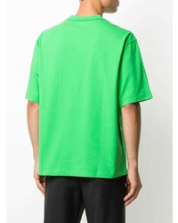 T-shirt à col rond vert Acne Studios