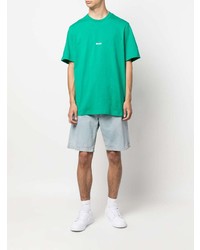 T-shirt à col rond vert MSGM