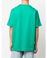 T-shirt à col rond vert MSGM