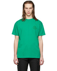 T-shirt à col rond vert Moncler Genius