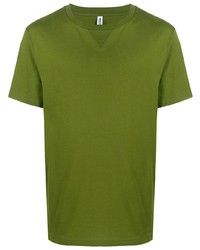 T-shirt à col rond vert Moschino