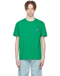 T-shirt à col rond vert Noah