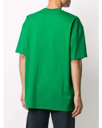 T-shirt à col rond vert MSGM