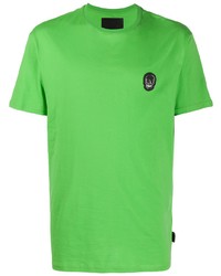 T-shirt à col rond vert Philipp Plein