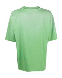 T-shirt à col rond vert Haikure