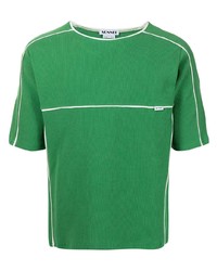 T-shirt à col rond vert Sunnei
