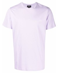 T-shirt à col rond violet clair A.P.C.