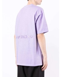 T-shirt à col rond violet clair AAPE BY A BATHING APE