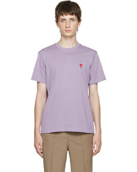T-shirt à col rond violet clair AMI Alexandre Mattiussi