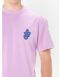 T-shirt à col rond violet clair JW Anderson