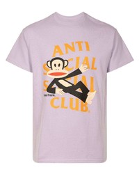 T-shirt à col rond violet clair Anti Social Social Club