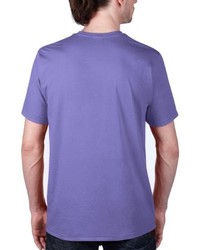 T-shirt à col rond violet clair Anvil