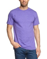 T-shirt à col rond violet clair Anvil
