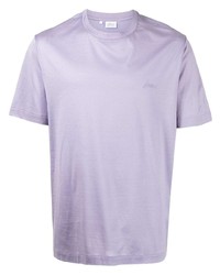 T-shirt à col rond violet clair Brioni