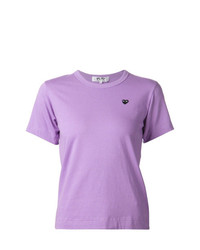 T-shirt à col rond violet clair Comme Des Garcons Play