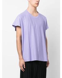 T-shirt à col rond violet clair Homme Plissé Issey Miyake