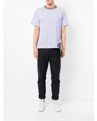 T-shirt à col rond violet clair MSGM